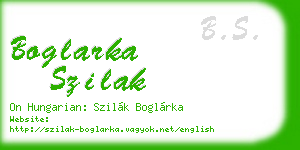 boglarka szilak business card