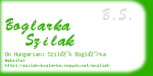 boglarka szilak business card